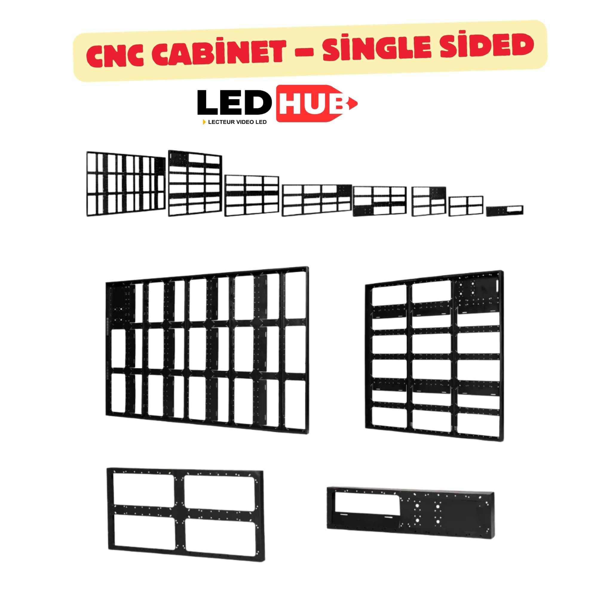 CNC Cabinet — composant pour écran LED LEDHUB, Belgique