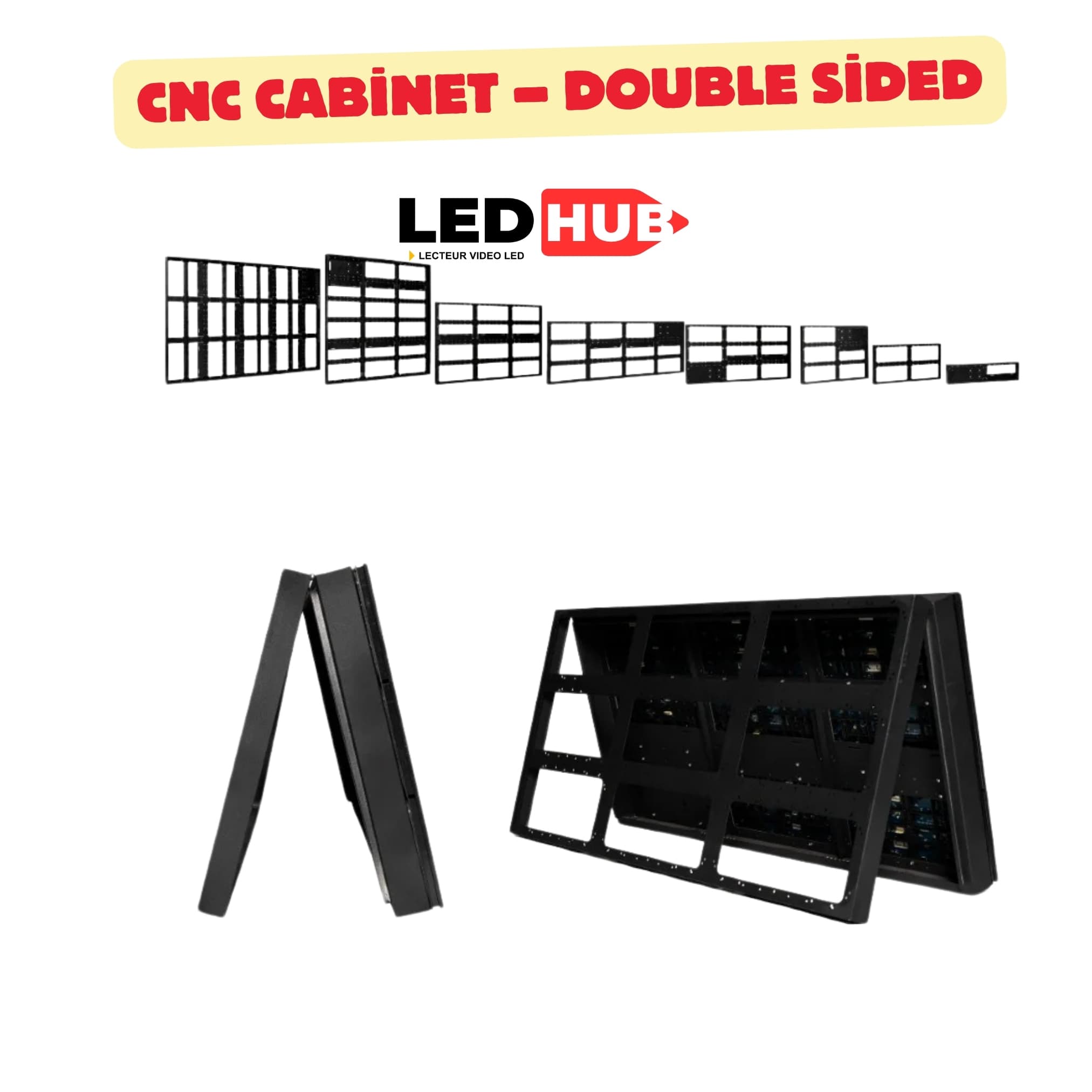 CNC Cabinet — composant pour écran LED LEDHUB, Belgique